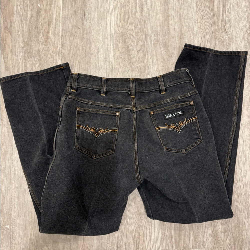 Braxton Men's Straight Black Jeans